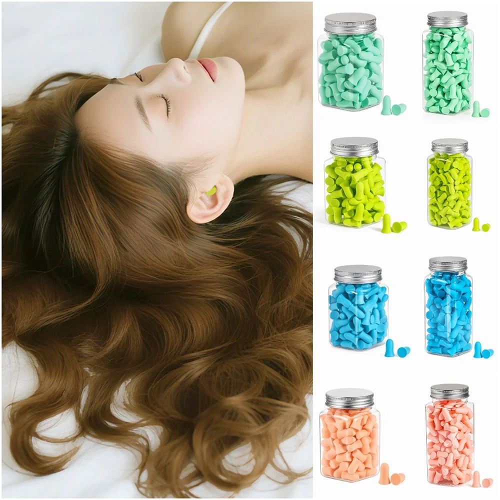 60/120PCS Multicolor Sponge Earplugs Sponge Sound Insulation Sleeping Ear Plugs Soft Slow Rebound Noise Reduction Earplugs