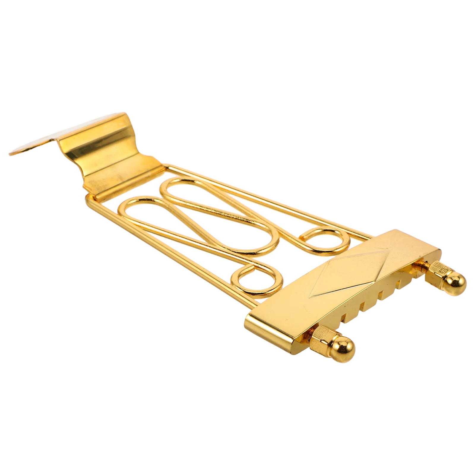 

6 String Tailpiece Gold Finish For Jazz Electric Guitar Replacement Durable Metal Bridge Compatible With Archtop