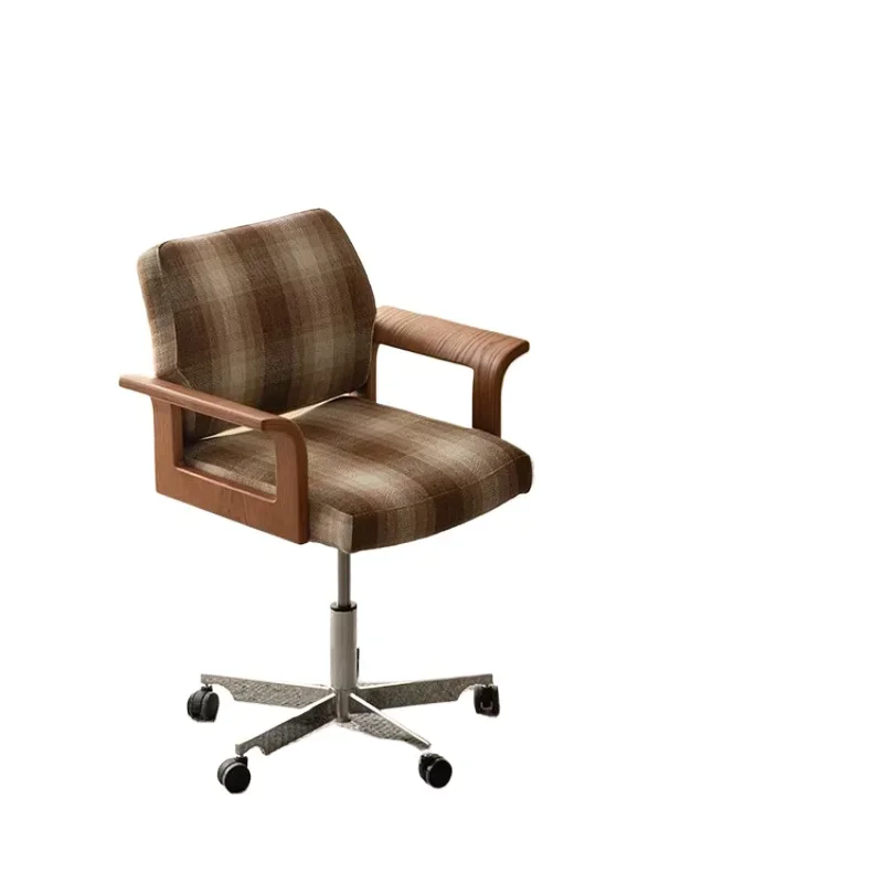 

Medieval solid wood office chair Multifunctional household chair Computer chair Rotating Study desk
