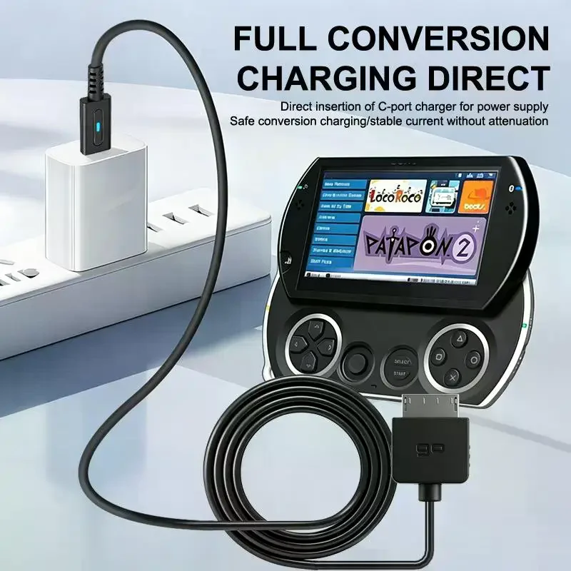 Cable de datos USB para PSVITA 1000, con carga rápida y sincronización de datos de alta velocidad, para uso en juegos portátiles, 1 unidad