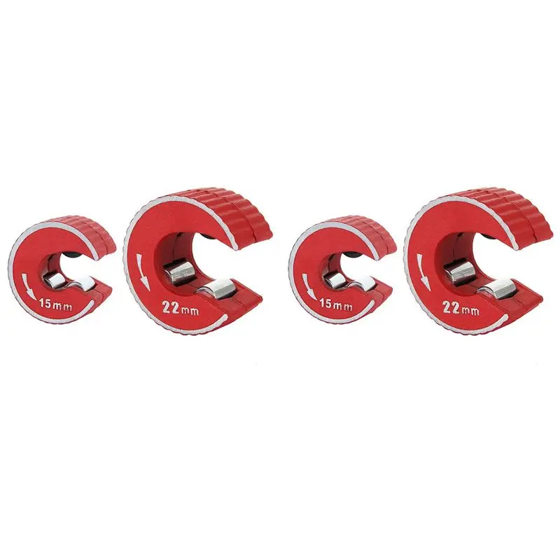 A04G-4PCS 15Mm & 22Mm Copper Pipe Cutter Mini Auto Pipe Slice Tool Zinc Alloy Tube Cutter For Cutting Copper Aluminum Pipes