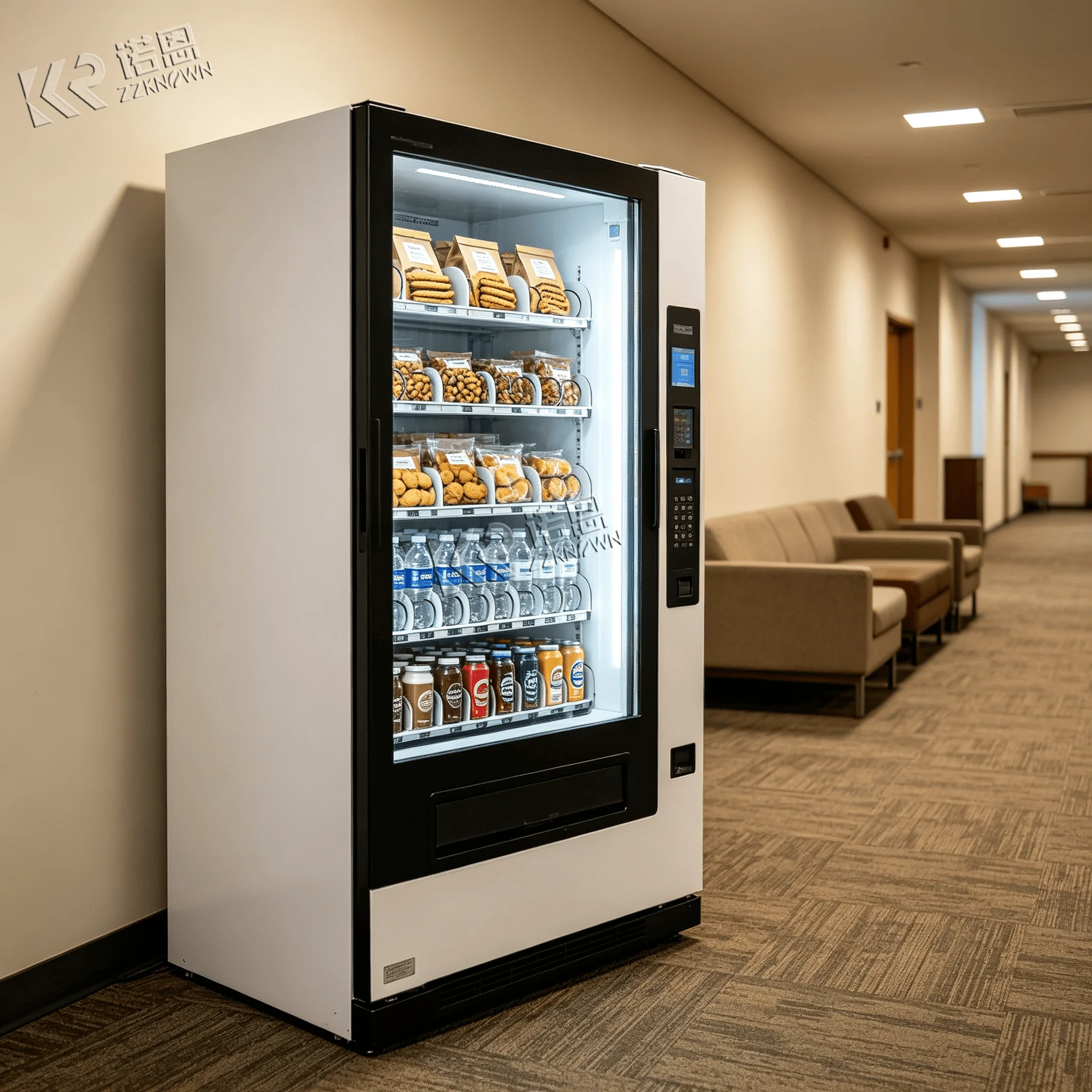 Spring‑Coil Lane Snack & Drink Vending Machine for High‑Speed Railway Station Commercial Zones CE Certified