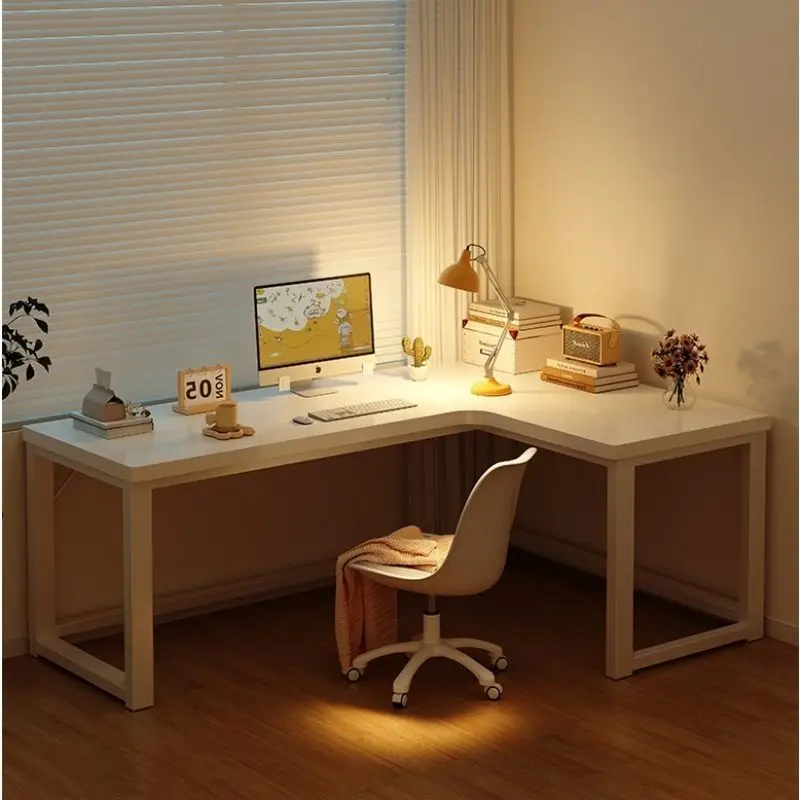 

Double Desktop Desk Combination Bookshelf Bedroom Corner Desk