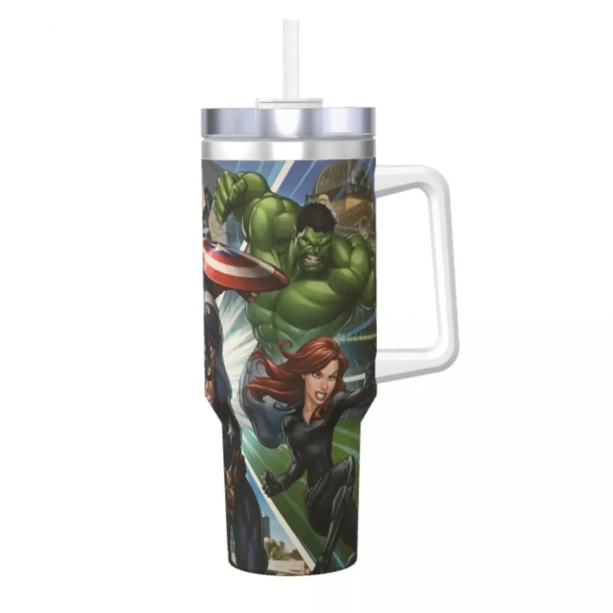 Marvel Avengers Tumbler Hot Drinks Water Bottle Heat Preservation Stainless Steel Thermal Mug Custom Travel Mugs Cup