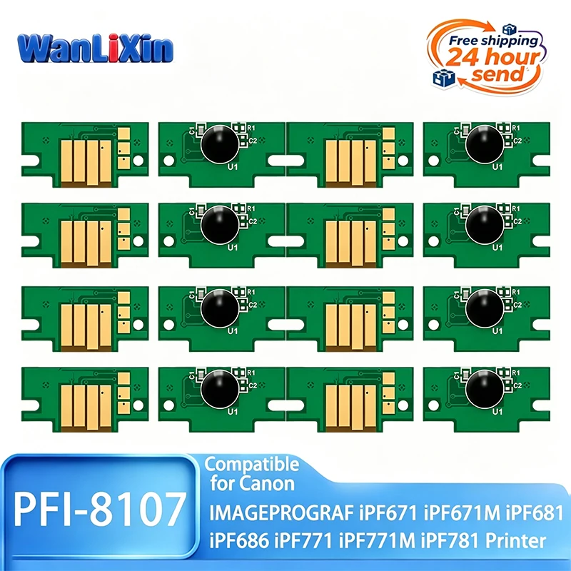 PFI8107 PFI-8107 Ink cartridge chip compatible for For Canon IMAGEPROGRAF iPF671 iPF671M iPF681 iPF686 iPF771 iPF771M iPF781