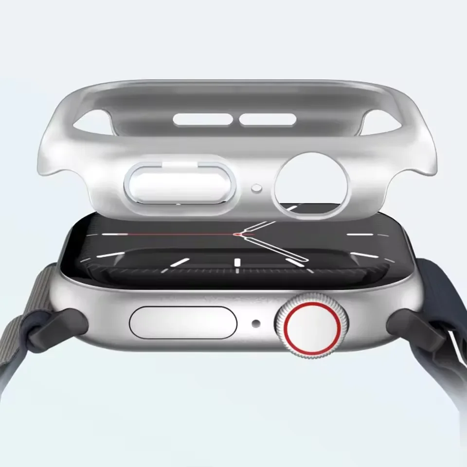 Housse pour Apple Watch, boîtier S10-46 42 45 41 44 40 42 38mm, accessoires PC protecteur pare-chocs iWatch pour Iwatch Series10 9 8 7 SE 6 5