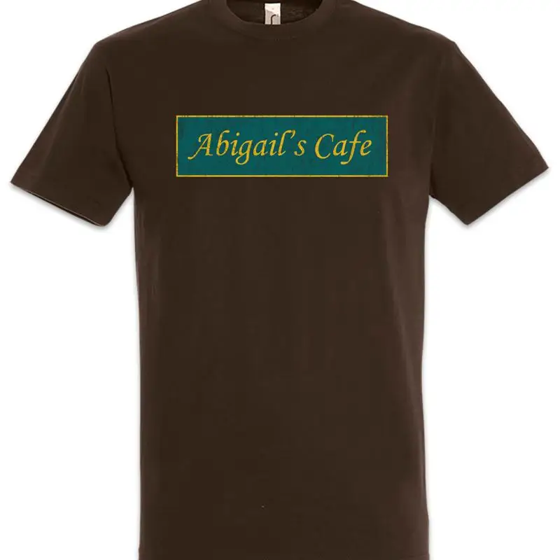 

Кафе Эбигила When Calls Логотип Символ Знак Город сердце Футболка Элизабет Джек