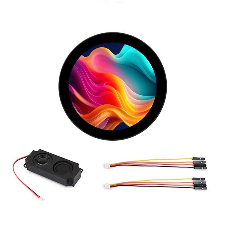 L52A-3.4Inch Round Touch Display 800X800 Resolution IPS Screen 10-Point Multi-Touch Supports Deepseek AI Voice Interaction