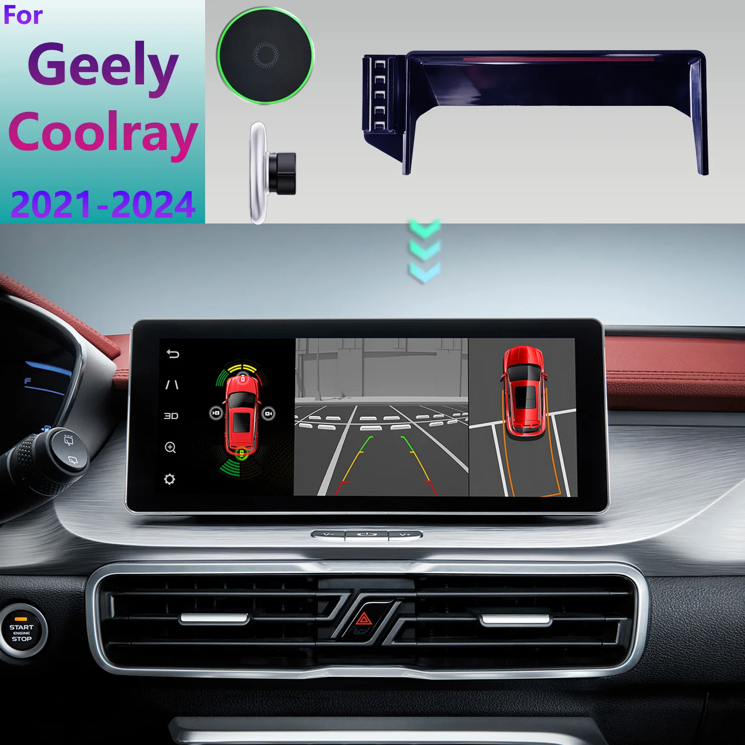 For Geely Coolray 2022 2023 2024 Car Phone Holder 8\