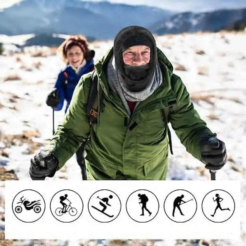 High Polar Fleece Balaclava Winter Ski Windproof Cap Outdoor Cycling Cap for Men Face Masks Hood Beanies Women Plush Warm Hat