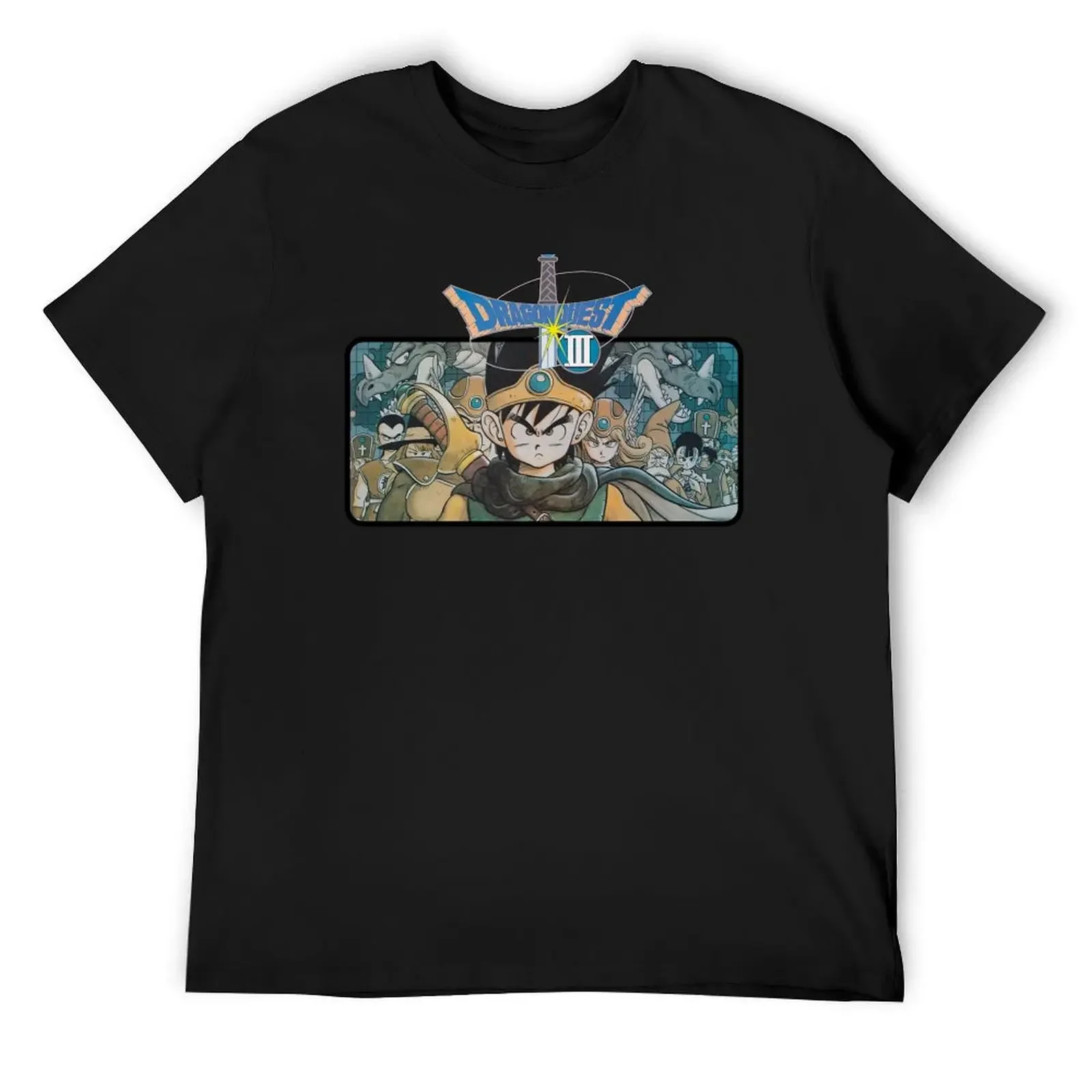 Dragon Quest 3 Famicom Cover Art T-Shirt customs design your own custom t shirt t shirts for men cotton