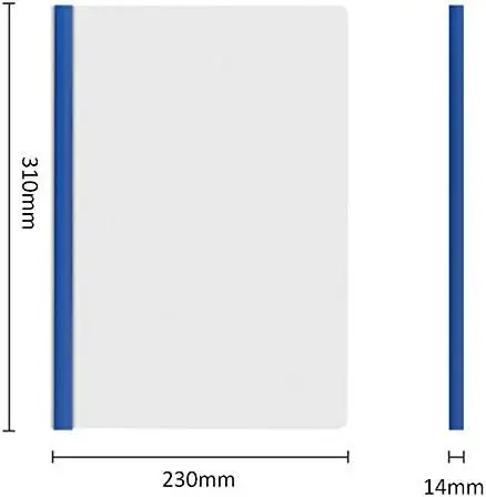 20 قطعة تقرير واضح 14 مللي متر شريط منزلق ، شفافة استئناف مجلدات ملفات العرض المنظم الموثق ، لورق حجم الرسالة/A4 #2