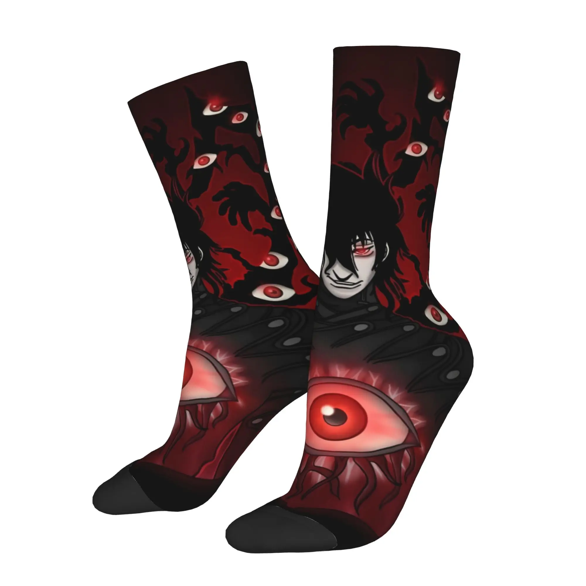 Anime H-Hellsing Japane Manga Men Women Crew Socks Unisex Funny 3D Printing  Dress Socks