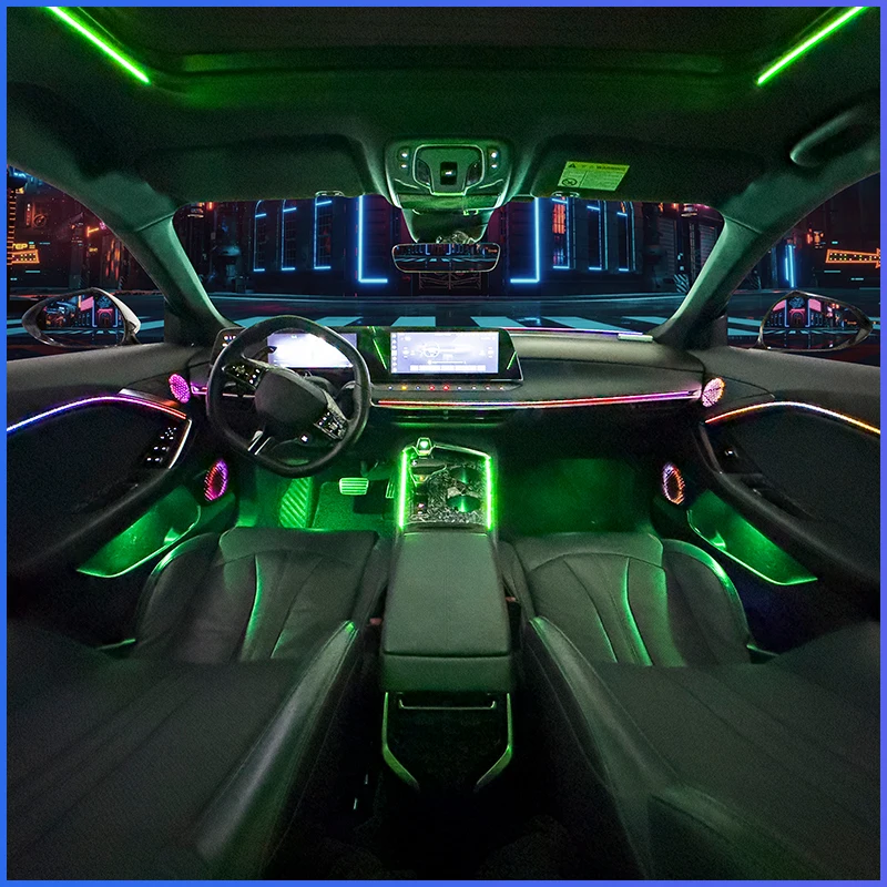 TMPRO 64 Colors RGB Symphony Ambient Lighting for Garages MG7 2023-2025 Car Interior Atmosphere Light Accessories Kit