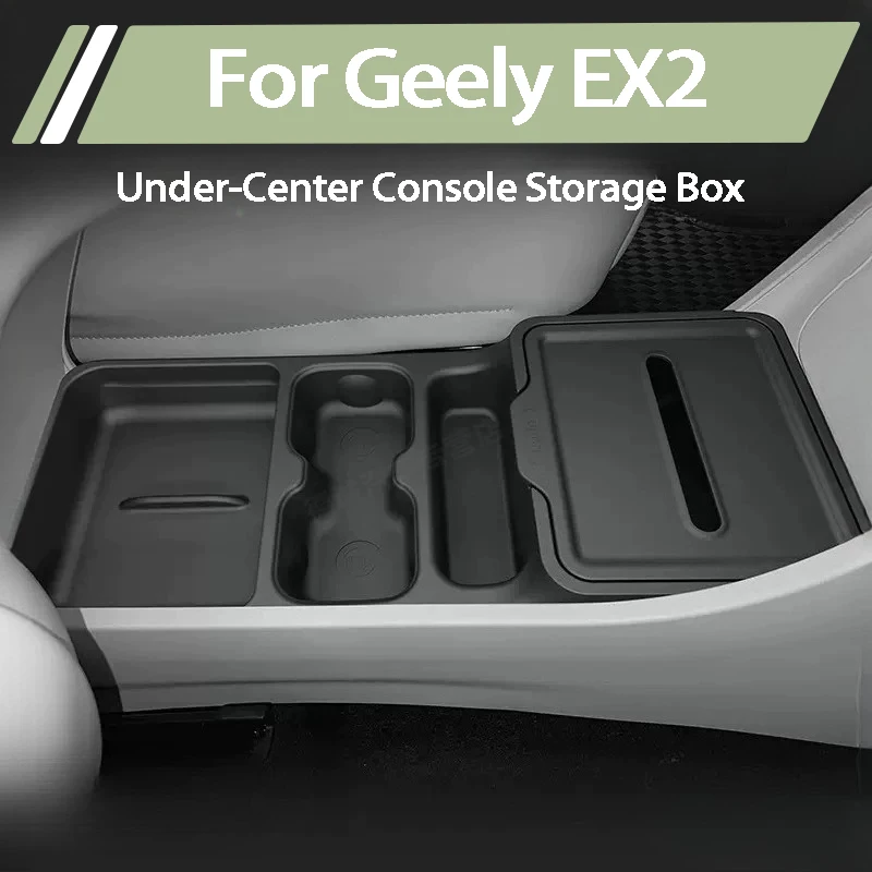 Caja de Almacenamiento Multifuncional TPE para Geely EX2 Proton eMAS 5 Geome Star Wish 2025 2026, Accesorios Interiores para la Consola Central Inferior