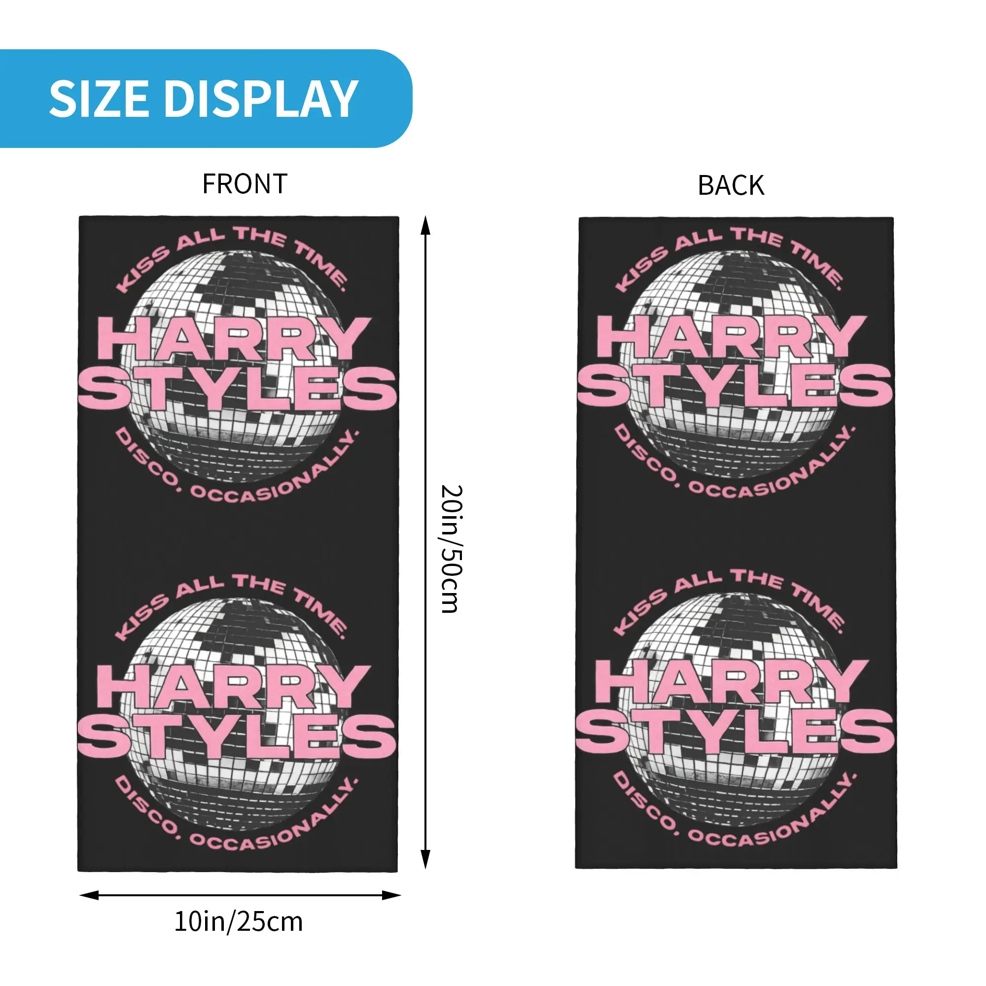 Styles Music Harrys Kiss All The Time Disco Occasionall Bandana Neck Warmer Women Men Winter Ski Tube Scarf Gaiter  Face Cover