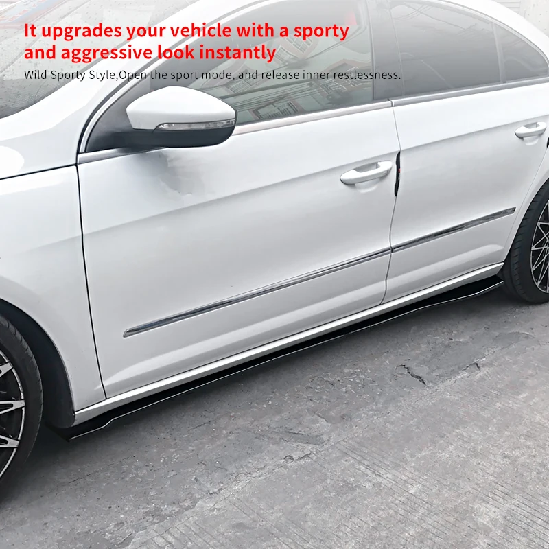 

For Volkswagen CC 2013-2018 Side Skirts Extension Rocker Panels Lip Splitters Car Exterior Accessories Car Styling 1 Pair