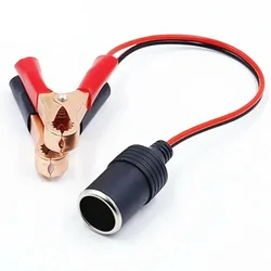 Car Battery Terminal Clip-on Cigarette Lighter Power Socket Adaptor 12v Camping xmas