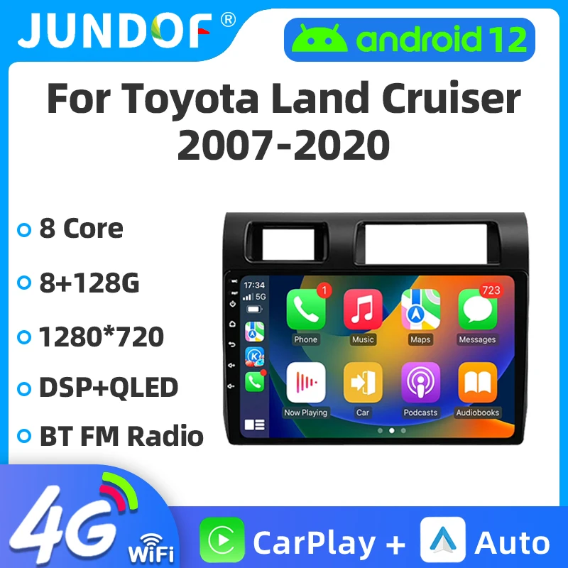 

Автомобильная стереосистема 9 дюймов для Toyota Pickup Land Cruiser LC 70 79 Series 2007-2020 Android 13, Авторадио, беспроводное Carplay, мультимедийное радио