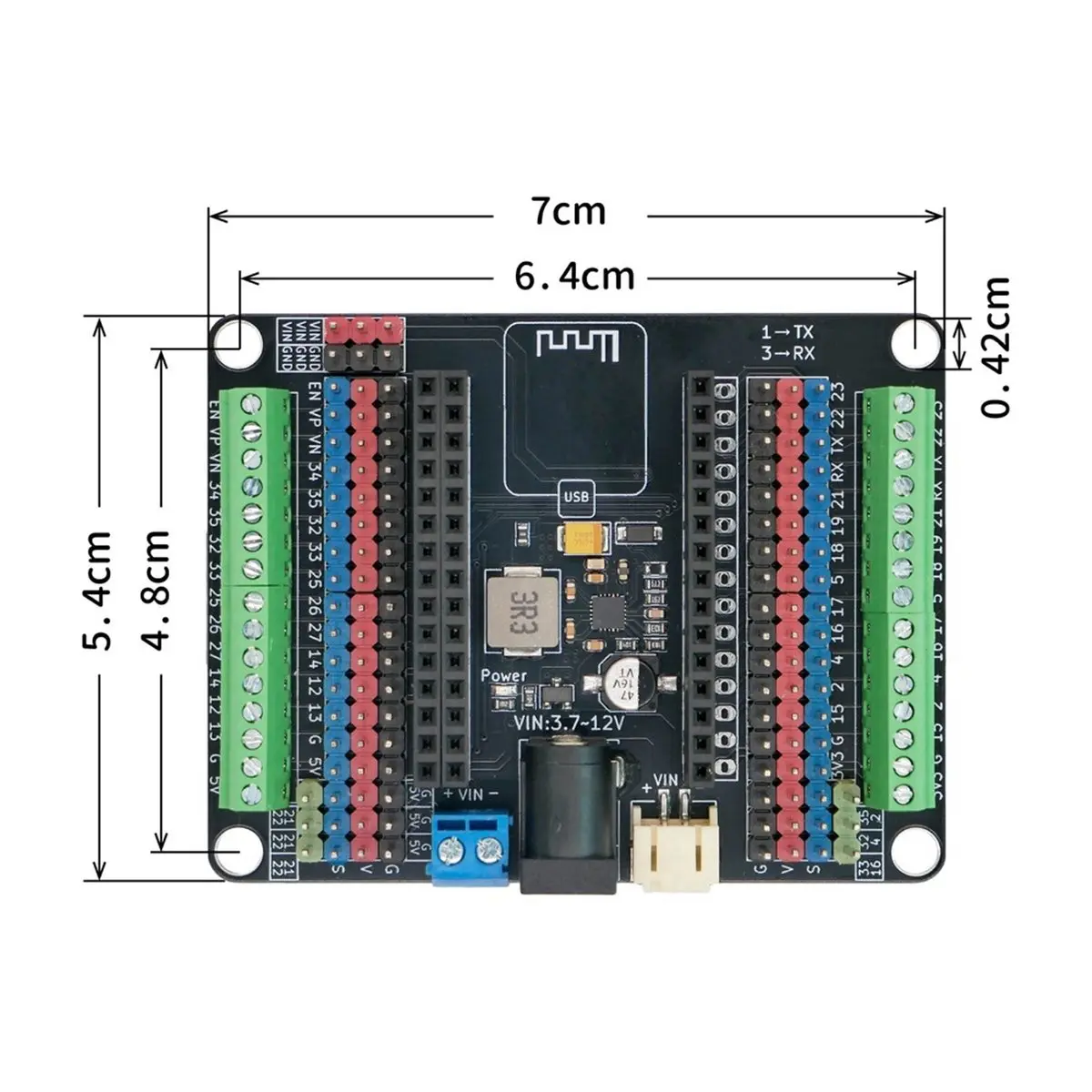 Breakout Board V2.0 Expansion Board Compatible with Development Board with Building Blocks
