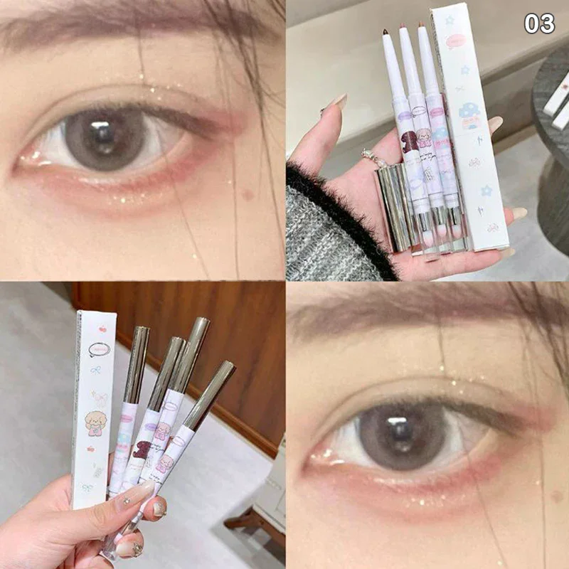 Cappuvini-delineador de ojos en Gel nacarado con mezcla de brochas, té suave y sedoso, marrón, gusano de seda, resistente al agua, maquillaje