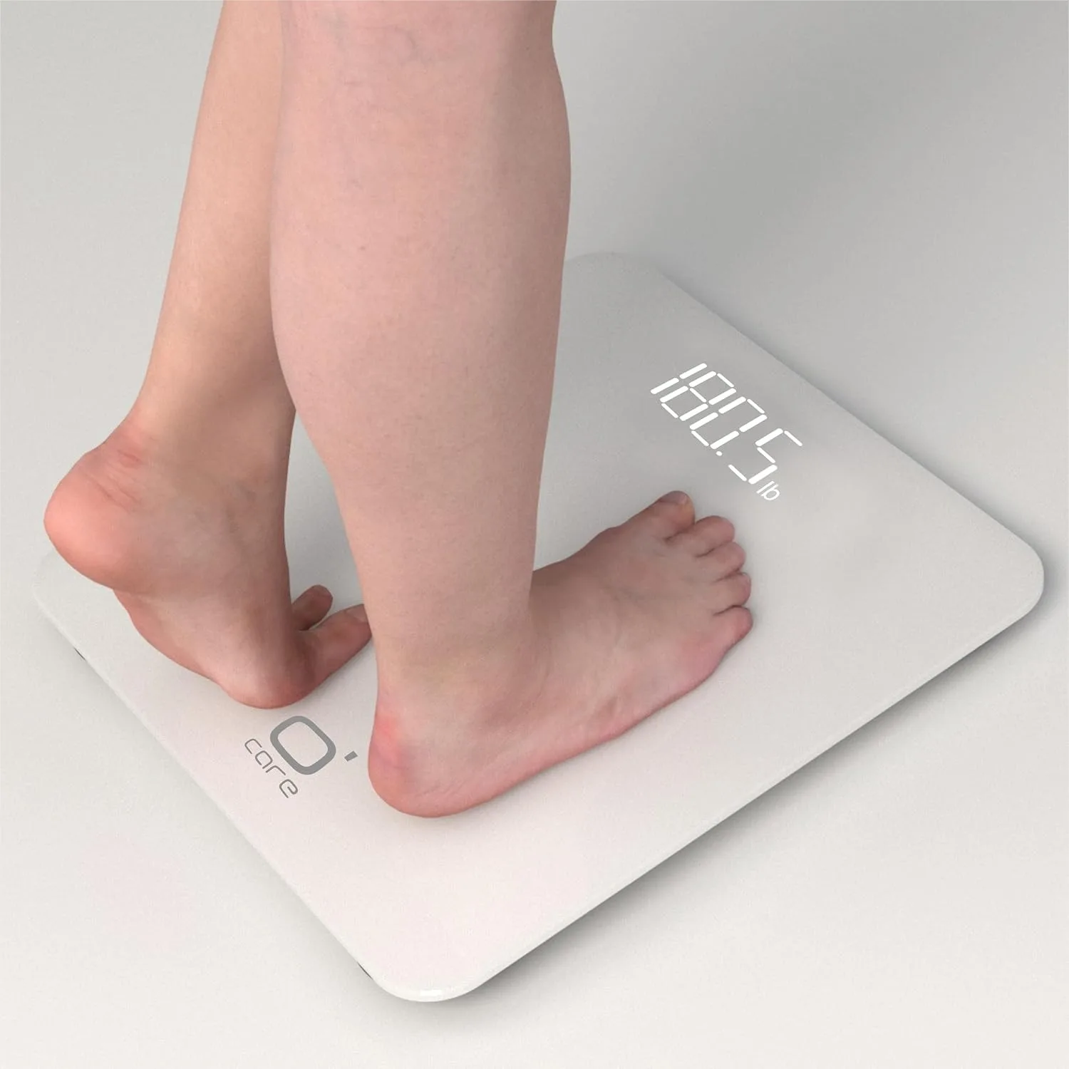 

Digital Bathroom Scale With Large LED Display And Differential Display For Body Weight Up To 400LB Including 4 AAA Batteries White