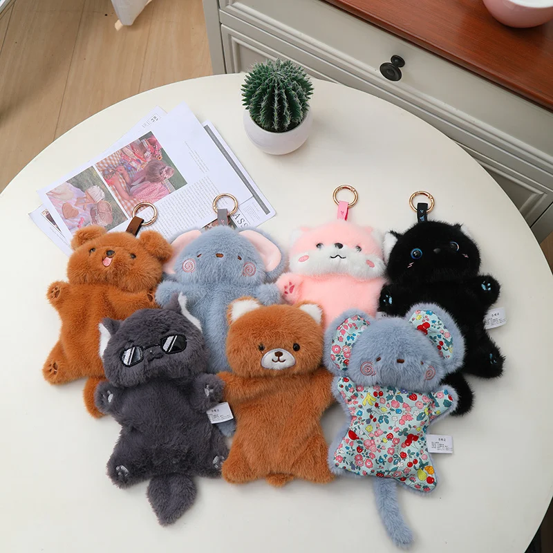 28cm Urocza i Popularna Pluszowa Zabawka Zwierzątko z Kreskówki Nowe Style Pluszowy Wisiorek Zwierzęcy Kot Królik Panda Wypchane Zwierzę Zabawka