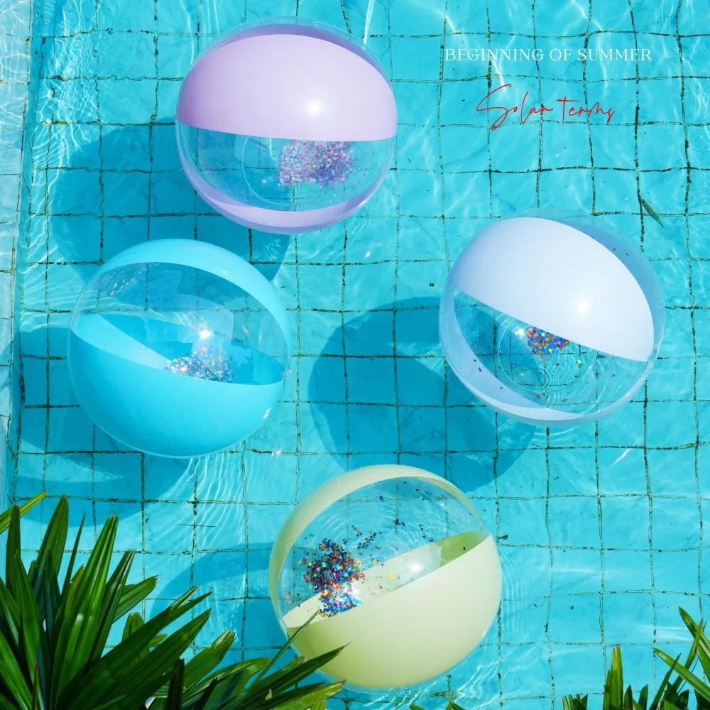 1Pcs Inflatable Beach Ball Swim Pool Toys Inflatable Pool Float Swim Tube Pool Summer Water Amusement Float Ball view 3