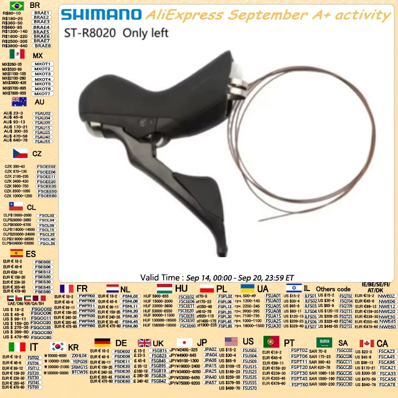 Shimano Ultegra ST- R8020 Shifter 2x11s Only Left Or Only Right