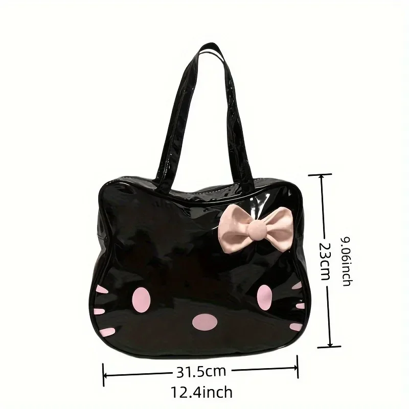 Sanrio Hello Kitty Design Large Capacity Single Shoulder Tote Bag Sweet Cartoon Makeup Bag Women Spacious One Shoulder Tote Ba