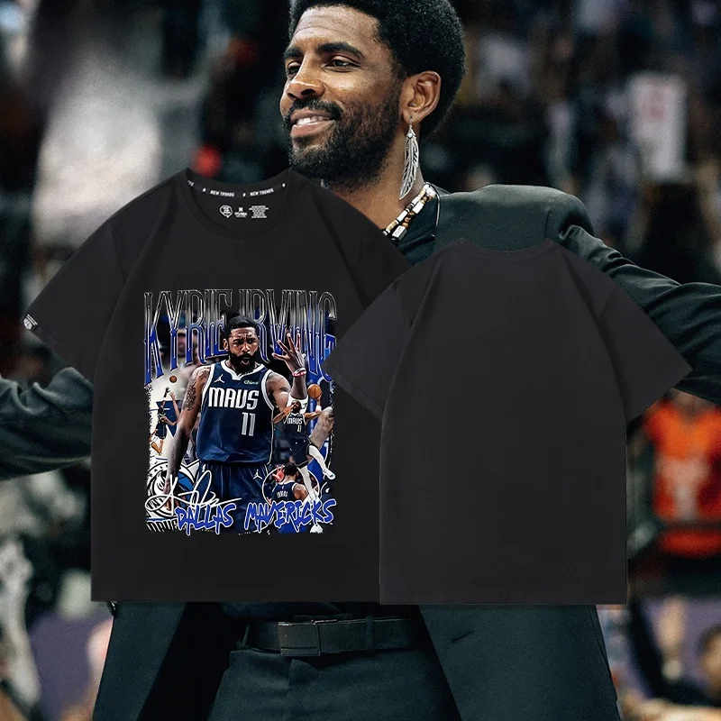 

Футболка в стиле ретро с изображением Ирвинга Далласа Маверика, американский баскетбол, хлопок, свободный крой, для мужчин и женщин, летняя, дышащая...