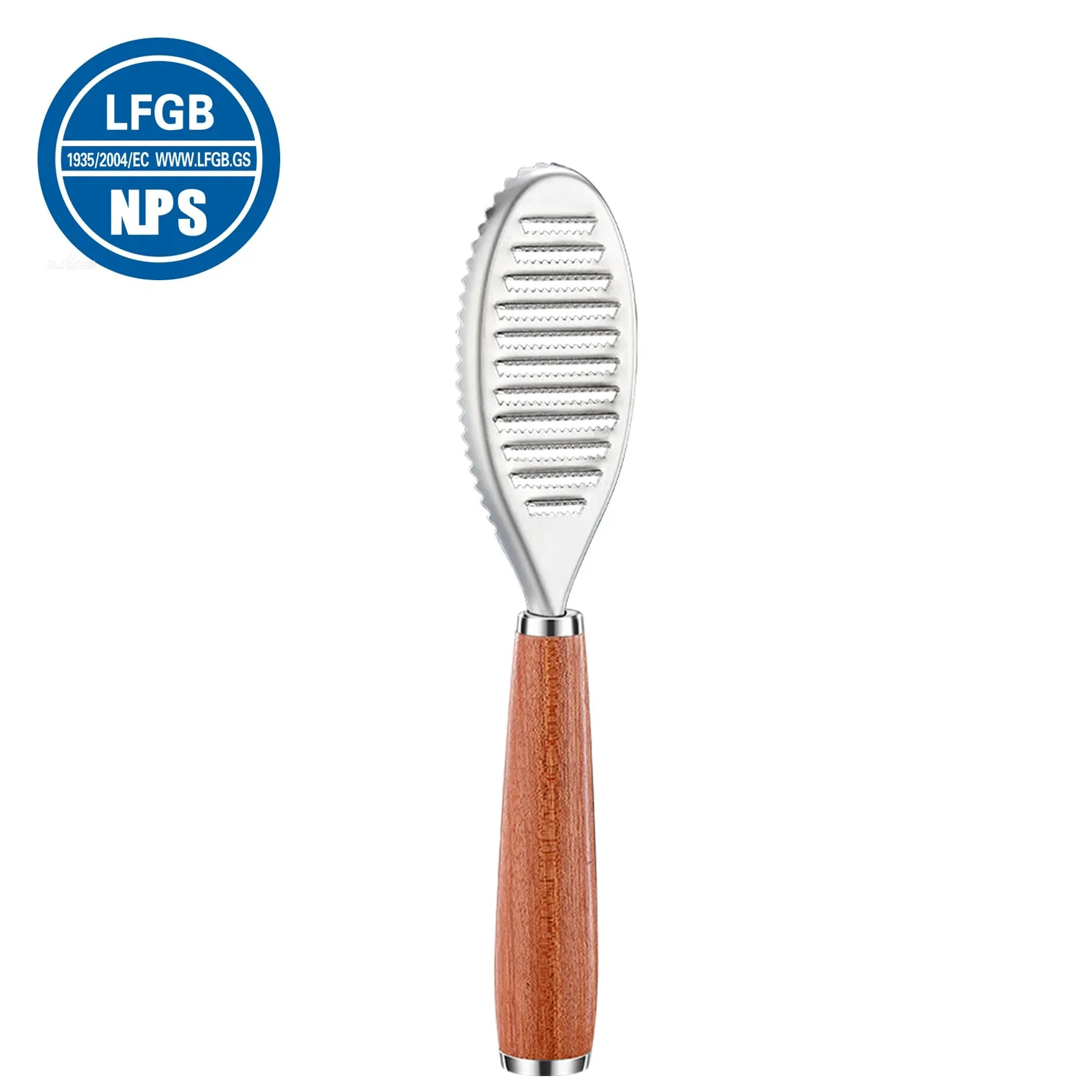 

LFGB Certification 304 Stainless Steel Fish Scaler Multiple Serrations Scale Scraper Fish Descaler Kitchen Tool Ginger Masher