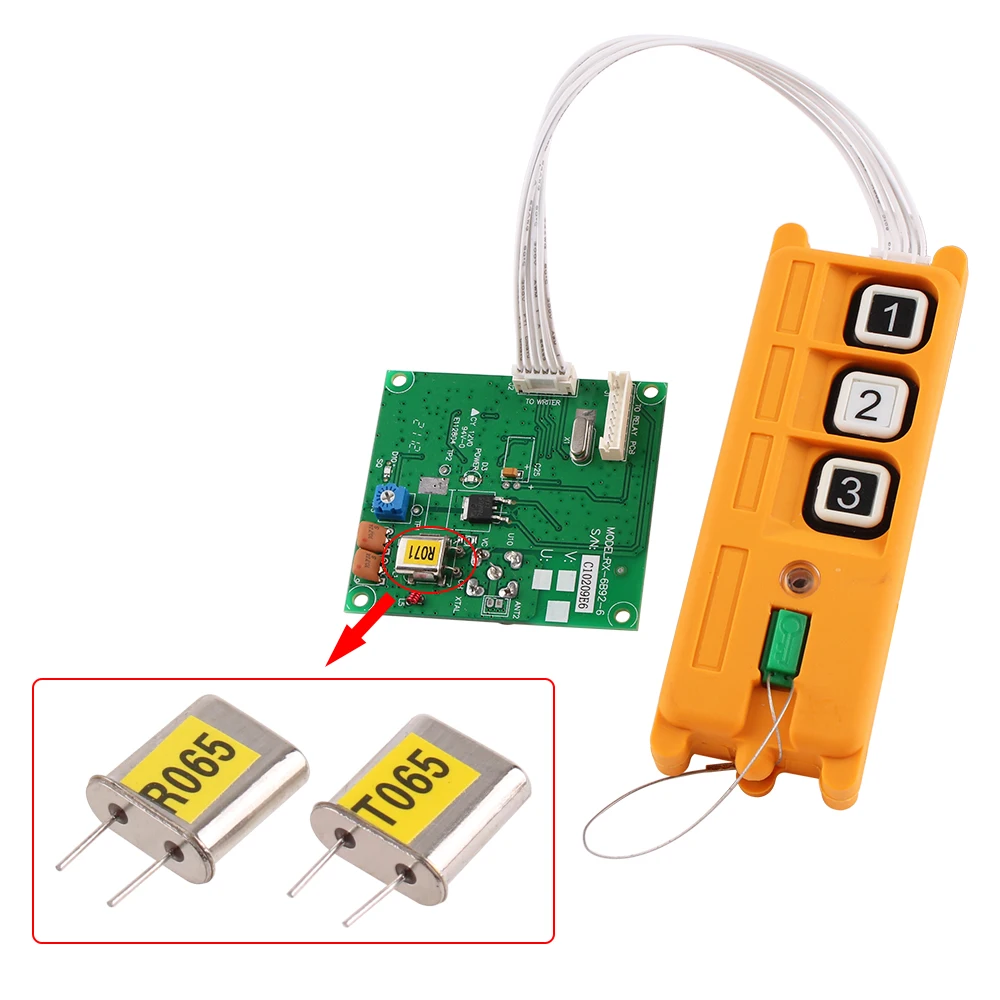 電気産業用ワイヤレスラジオ受信機,リモート制御送信機および受信機,F21/f23/f24と互換性があり,クリスタルチップ