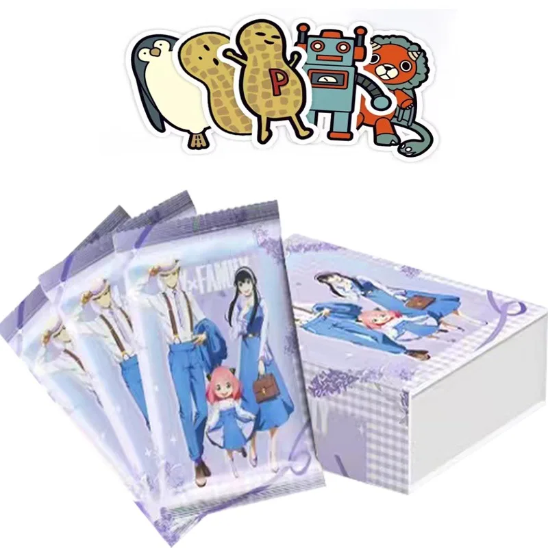 

SPY FAMILY Cards Anime Figure periphery Anya Collection Cards Board Games Toys Mistery Box Cute Birthday Gifts For Boy and Girl