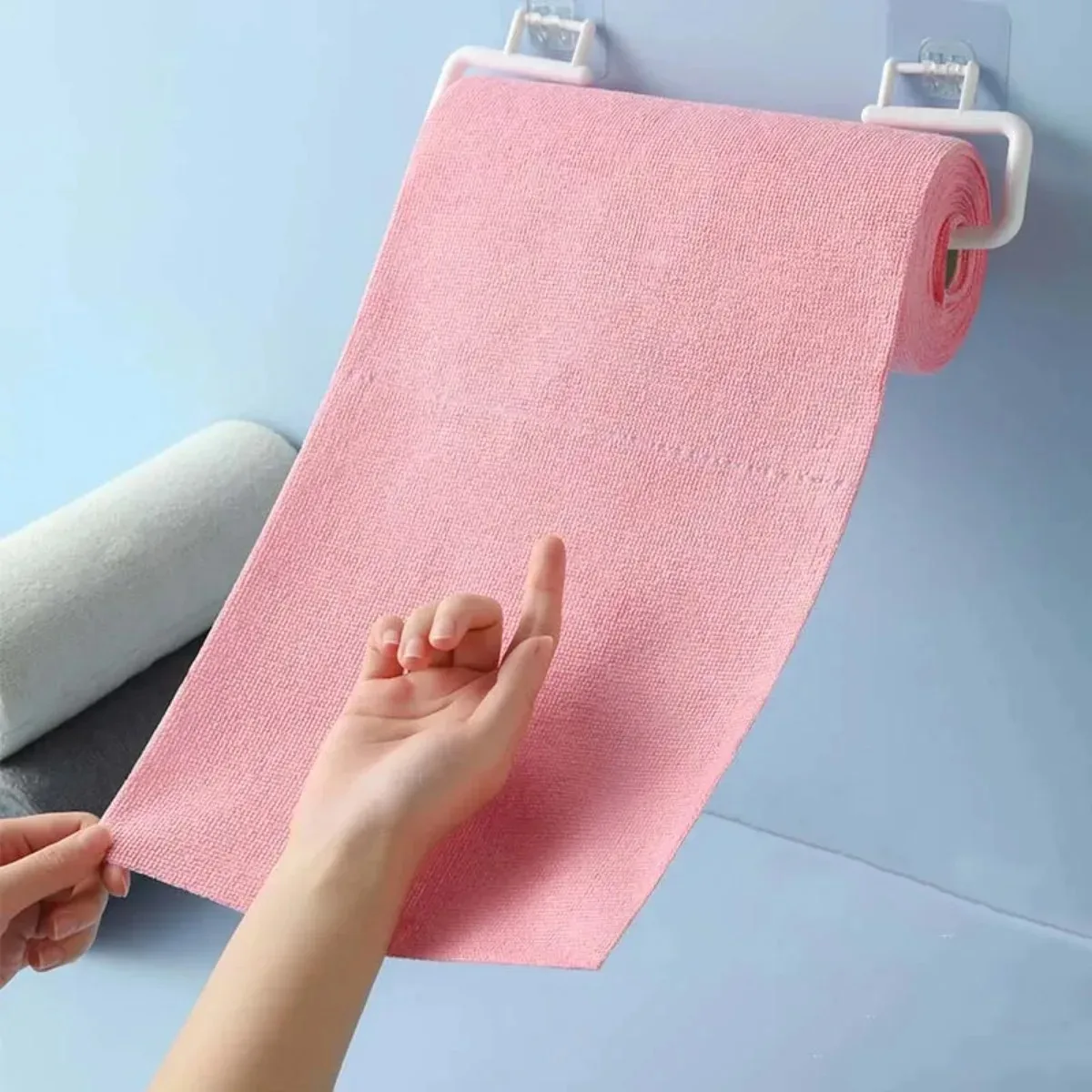Machine Washable Microfiber Wipes 1 Roll High Absorbency Reusable Durable Kitchen Towels for Dishes Utensils Cleaning Tool