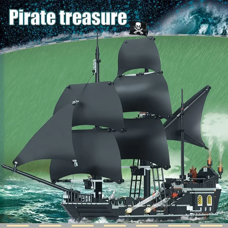 Nuovo 804PCS Nero Perla Nave Da Guerra Pirati dei Caraibi Building Block 4184 Barca A Vela Mattoni Tecnico MOC Assemblaggio Giocattoli Regalo Del Capretto