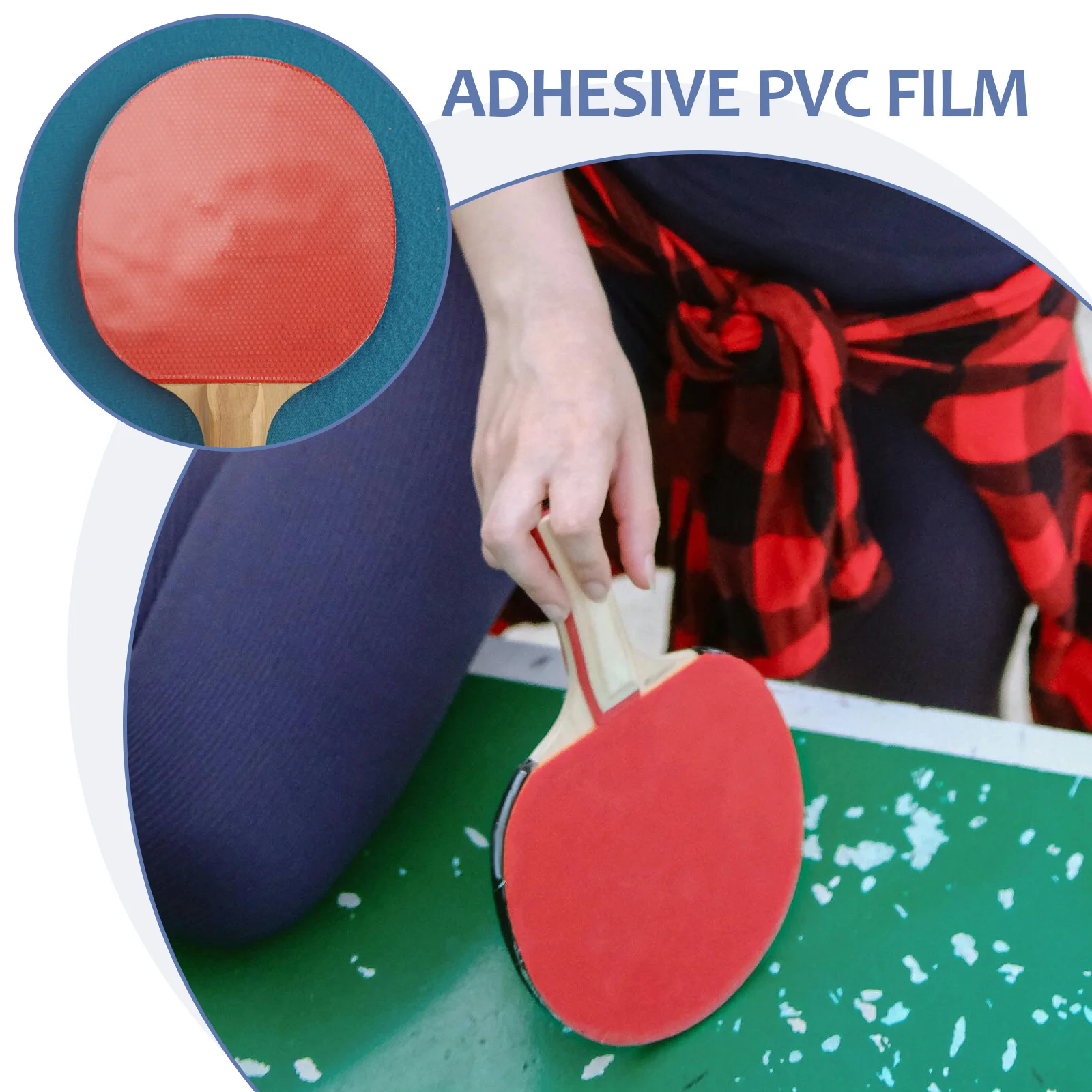 5 قطعة مضرب تنس الطاولة طبقة رقيقة واقية مادة PVC لاصقة مزدوجة الجوانب لغطاء المجداف استبدال مضرب توريد التدريب