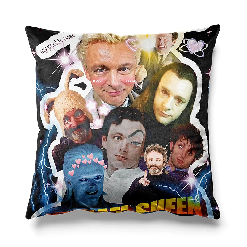 Aertemisi 18'' x 18'' Michael Sheen Collage Throw Pillow Cushion Covers Cases Pillowcases 45cm x 45cm