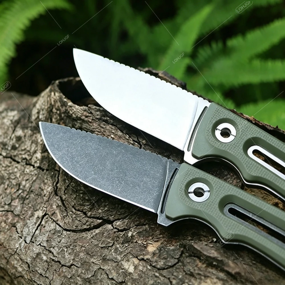 Provider FX Small Fixed Blade Knife with K Sheath Serrated Spine Design Lightweight Outdoor Camping Fishing Straight Knives