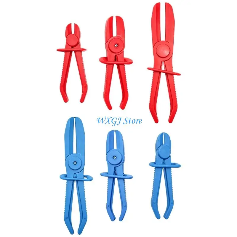 37JE Hose Tube Clamp Pliers with Curved Handles and Plastic Body for Fuel Line Work and Temporary Control Use
