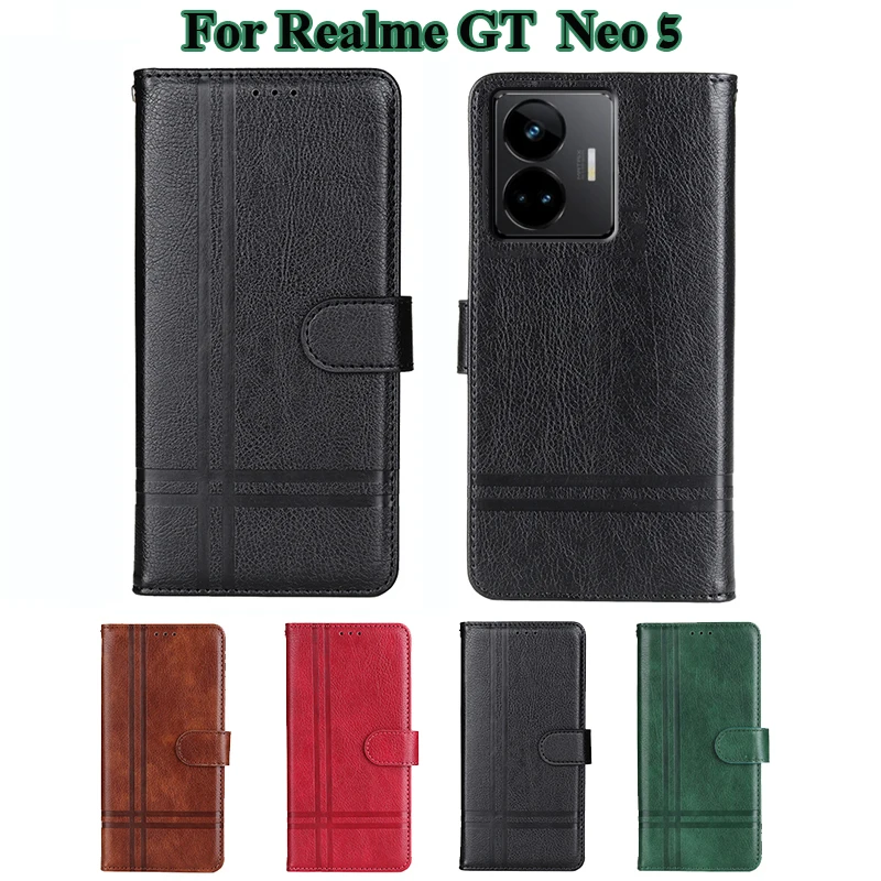 

чехол на Realme GT Neo 5 Case Original Boook Stand Leathr Phone Cover For Capinha De Celular Realme GT Neo5 240W RMX3706 Fundas