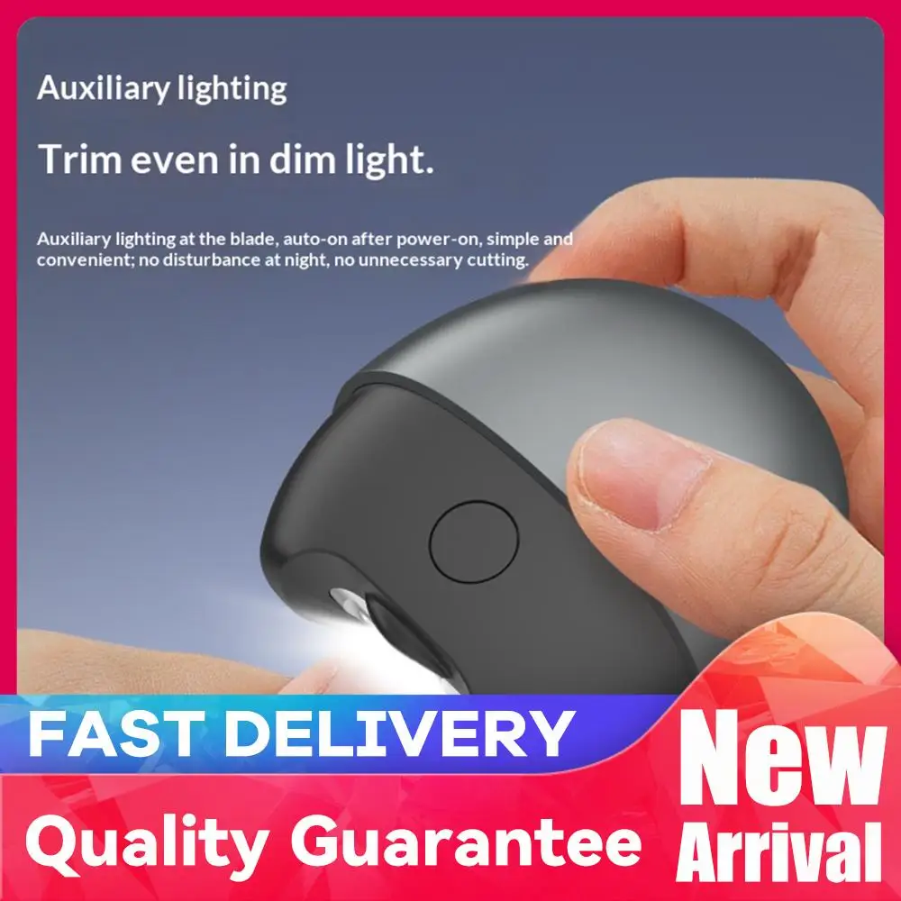 

Electric Nail Clipper Cutter With LED Light Rechargeable Nail Cutter Manicure For Baby Adult Nail Polish Manicure Tool Nail Care