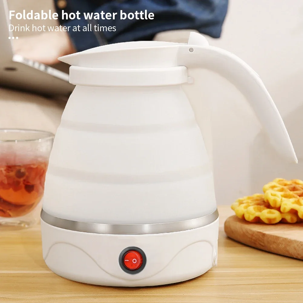 السفر المنزلية غلاية قابلة للطي سيليكون304 الفولاذ المقاوم للصدأ المحمولة غلاية ضغط طوي مانعة للتسرب غلاية 600 مللي