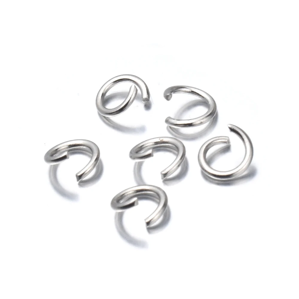 200pcs/Lot 3/4/5/6/7/8/10mm stainless steel DIY Jewelry Findings Open Single Loops Jump Rings & Split Ring for jewelry making