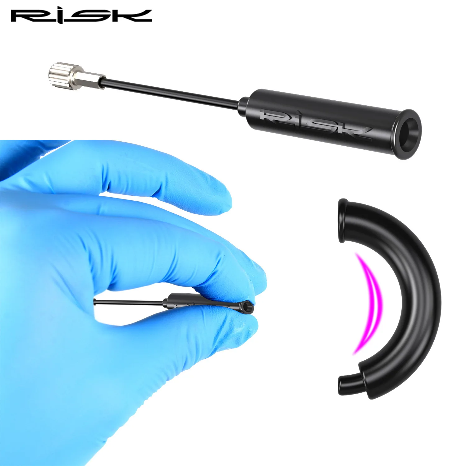 RISK mountain road bike rack routing tool, carbon fiber frame threading tube YouTube magnet lead