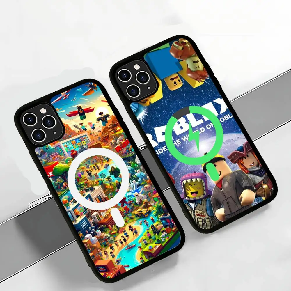 لعبة شعبية R-Roblox حافظة هاتف حافظة مغناطيسية Magsafe حافظة هاتف آيفون 17 Air 16 Pro Max 15 14 13 12