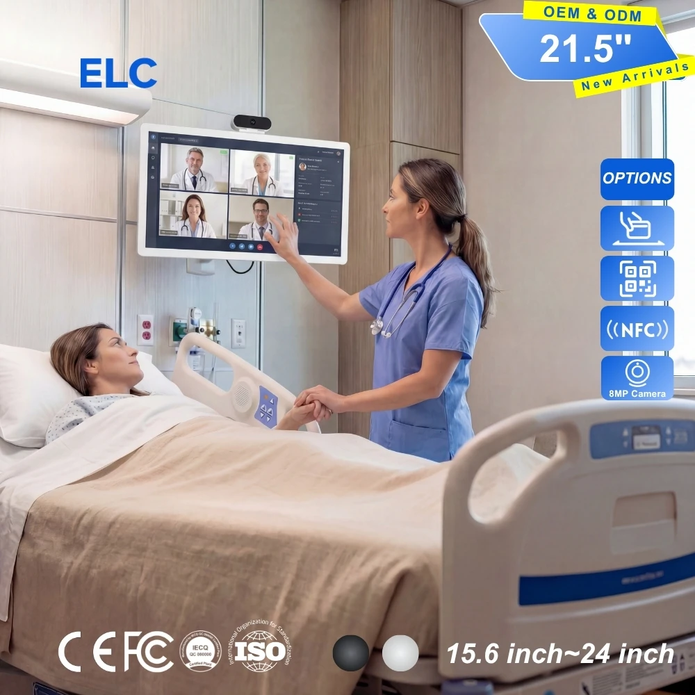 21.5 Inch Telemedicine Consultation Touch Screen Monitor With Integrated Camera Mount Support For Remote Diagnostics Healthcare