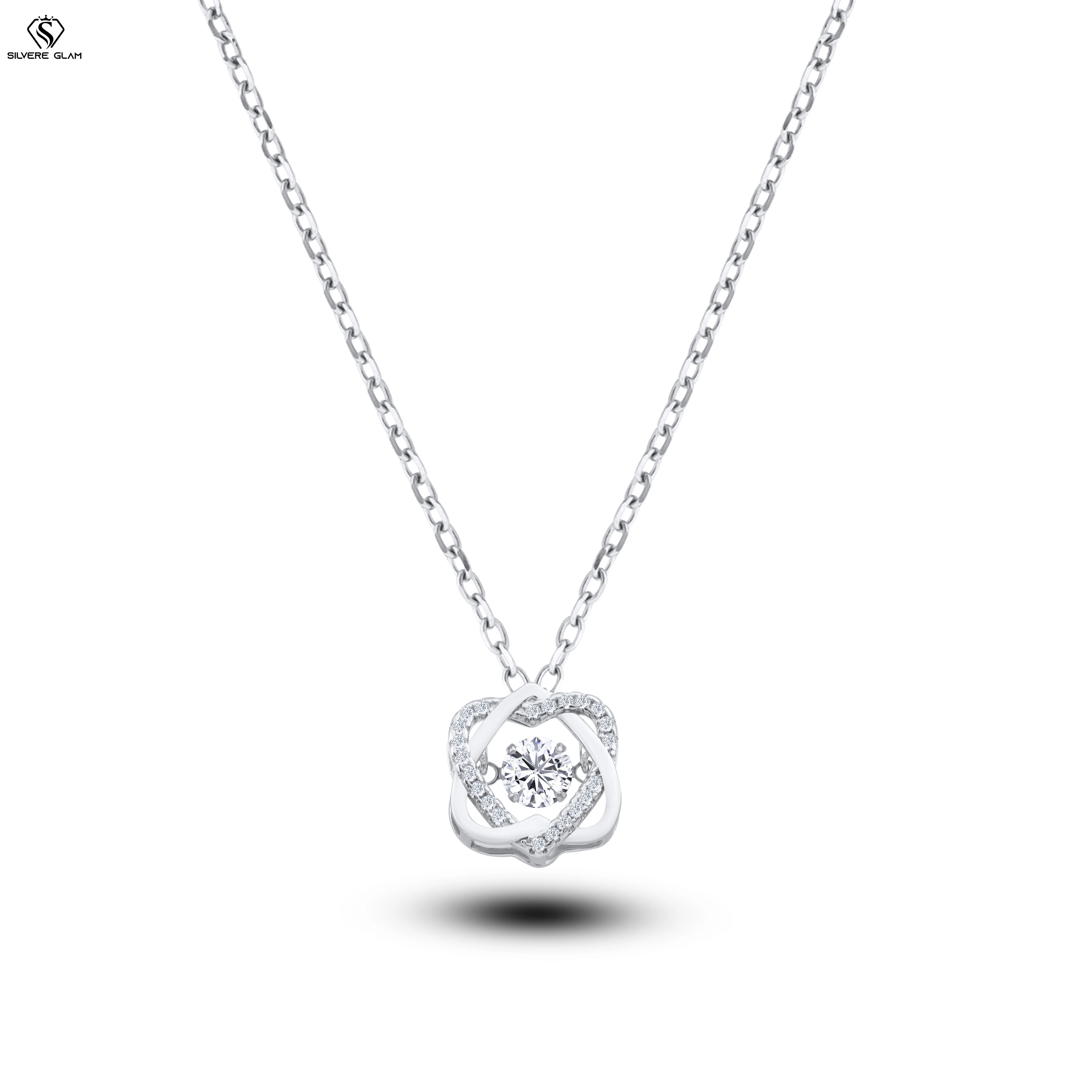 

0.5 Carat Moissamite Necklace D Color With Certificate 925 Sterling Silver Women's Necklace Heart Creative Cutout Jewelry Gift