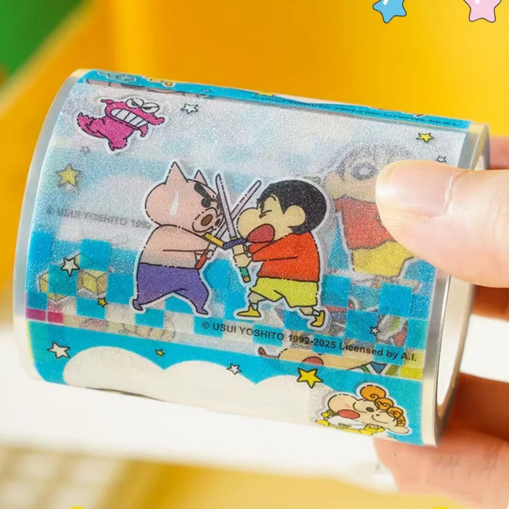 126 Uds. Crayón genuino Shin-Chan, notas adhesivas extraíbles, pegatina de notas de corazón femenino de dibujos animados, planificador de estudiantes, pegatinas decorativas Diy