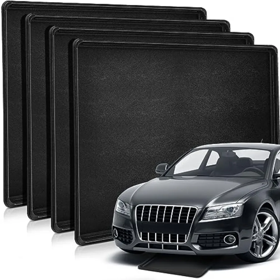 

4 Pcs Auto Drip Tray Oil Drip Pan for Under Car Plastic Oil Tray Keep Garage Show Room Driveway Floor Safe and Clean from Fluid